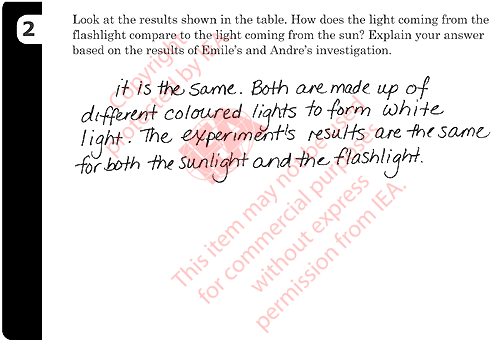 Light Filters 2 Sample Answer