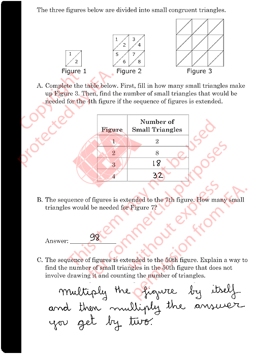 Extend Sequence of Figures Item Answer